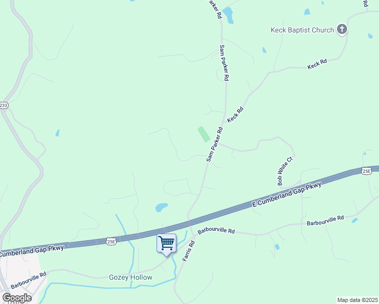 map of restaurants, bars, coffee shops, grocery stores, and more near 398 Miller Lane in Gray