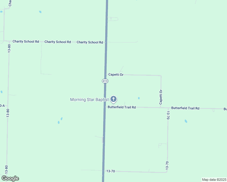 map of restaurants, bars, coffee shops, grocery stores, and more near 69 Butterfield Trail Road in Marionville