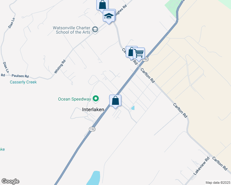 map of restaurants, bars, coffee shops, grocery stores, and more near 2667 East Lake Avenue in Watsonville