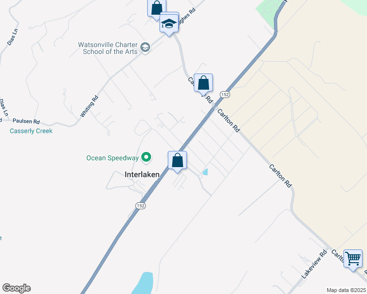 map of restaurants, bars, coffee shops, grocery stores, and more near 2676 East Lake Avenue in Watsonville