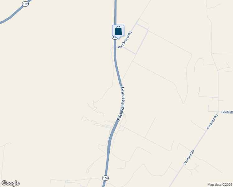 map of restaurants, bars, coffee shops, grocery stores, and more near 7000-7176 Pacheco Pass Highway in Hollister