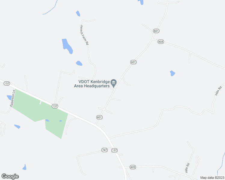 map of restaurants, bars, coffee shops, grocery stores, and more near Fletcher Chapel Road in Kenbridge