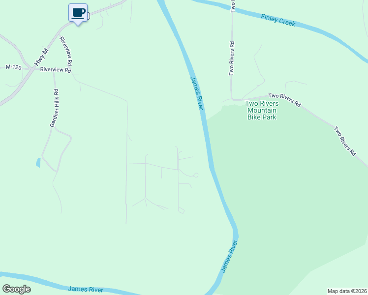 map of restaurants, bars, coffee shops, grocery stores, and more near 1029 Riverview Road in Clever