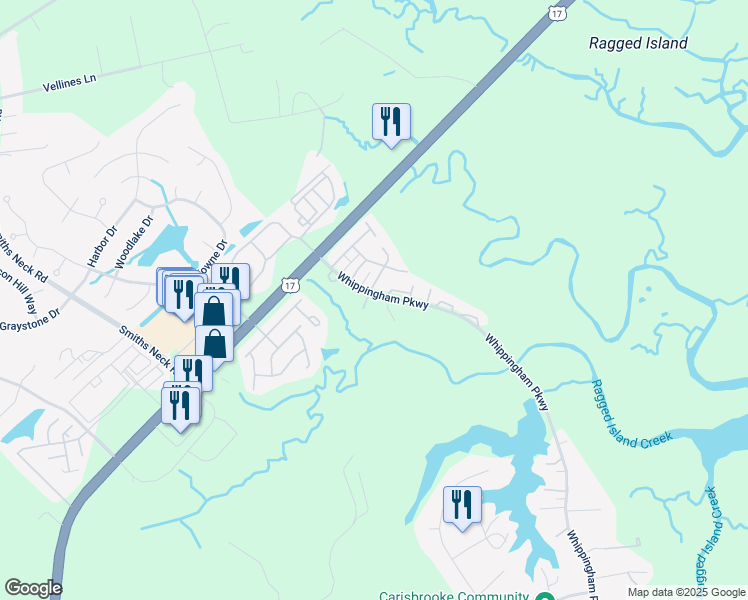 map of restaurants, bars, coffee shops, grocery stores, and more near 13408 Southwind Court in Carrollton