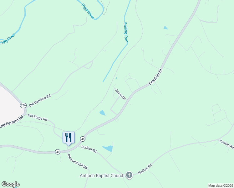 map of restaurants, bars, coffee shops, grocery stores, and more near State Route 1025 in Rocky Mt