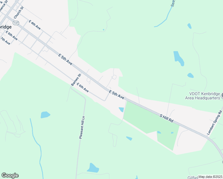map of restaurants, bars, coffee shops, grocery stores, and more near 801 East 5th Avenue in Kenbridge
