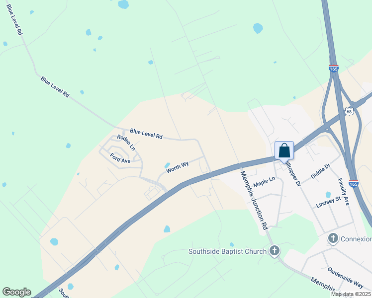 map of restaurants, bars, coffee shops, grocery stores, and more near 300 Blue Level Road in Bowling Green