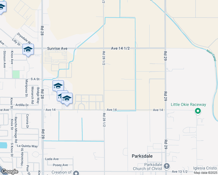 map of restaurants, bars, coffee shops, grocery stores, and more near 14293 Road 28 in Madera