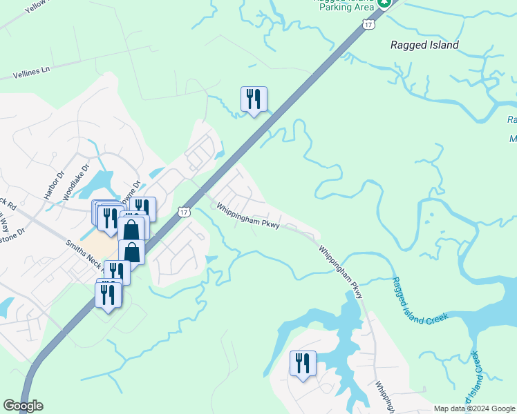 map of restaurants, bars, coffee shops, grocery stores, and more near 430 Seaport Trail in Carrollton