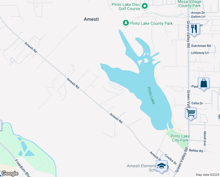 map of restaurants, bars, coffee shops, grocery stores, and more near 340 Paraiso Drive in Watsonville