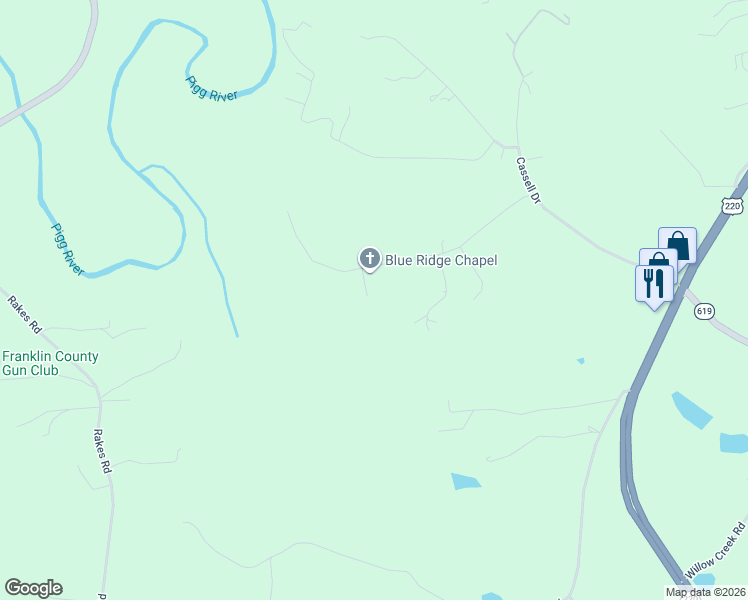 map of restaurants, bars, coffee shops, grocery stores, and more near 391 Blue Ridge Court in Rocky Mount
