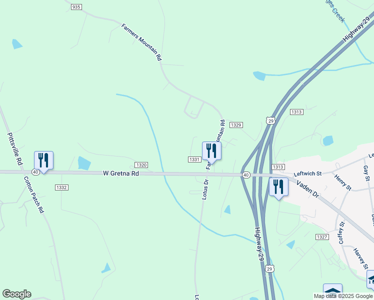 map of restaurants, bars, coffee shops, grocery stores, and more near 109 Oak Grove Road in Gretna