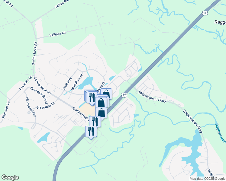 map of restaurants, bars, coffee shops, grocery stores, and more near 215 Marsh Landing in Carrollton