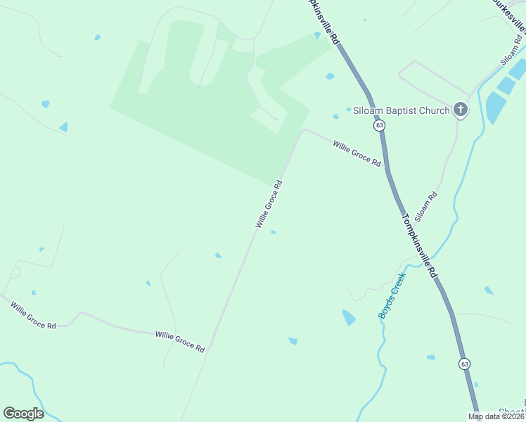 map of restaurants, bars, coffee shops, grocery stores, and more near 443 Willie Groce Road in Glasgow