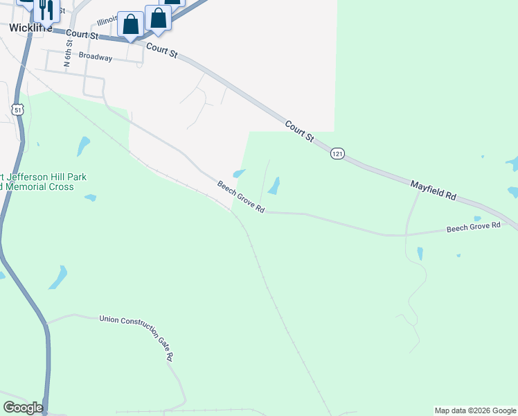 map of restaurants, bars, coffee shops, grocery stores, and more near 120 Dowdy Hill Road in Wickliffe