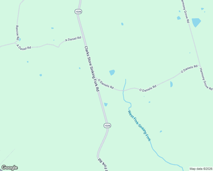 map of restaurants, bars, coffee shops, grocery stores, and more near O Daniels Road in Cerulean