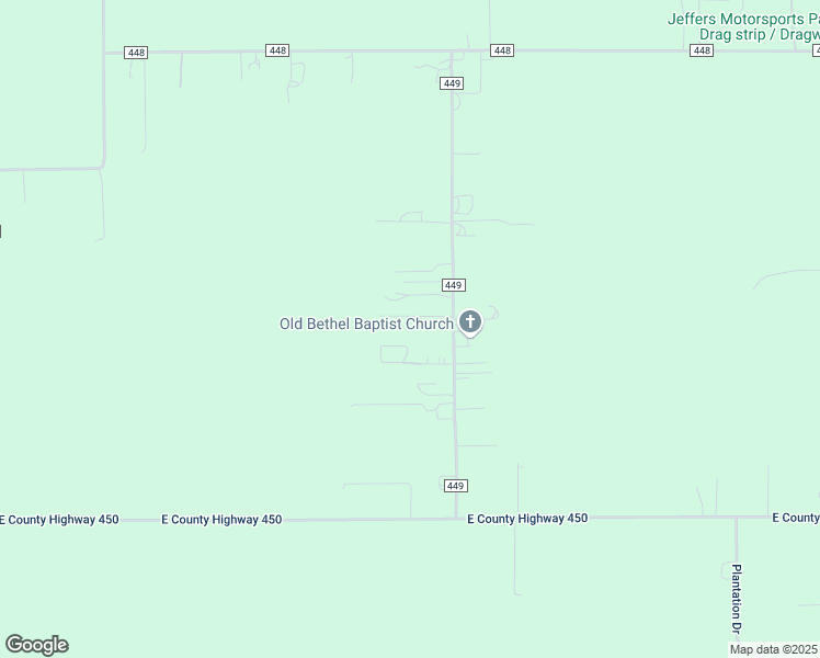 map of restaurants, bars, coffee shops, grocery stores, and more near 145 County Road 449 in Sikeston