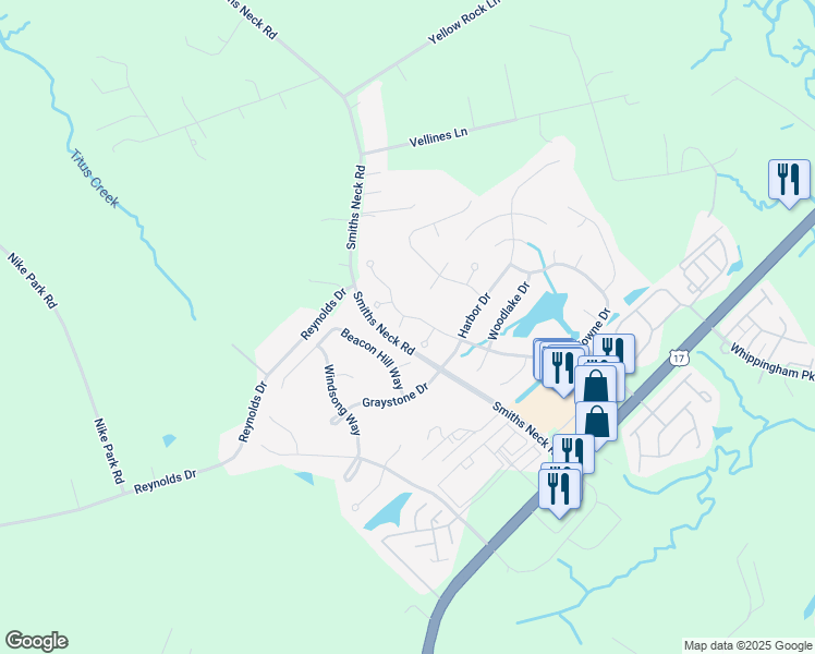 map of restaurants, bars, coffee shops, grocery stores, and more near 13132 Starboard Circle in Carrollton