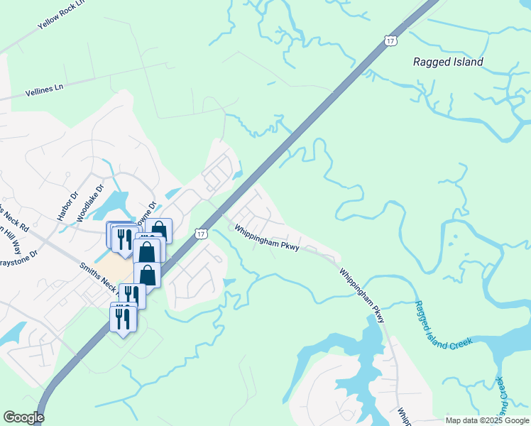 map of restaurants, bars, coffee shops, grocery stores, and more near 522 Shoreline Road in Carrollton