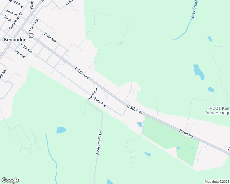 map of restaurants, bars, coffee shops, grocery stores, and more near 725 East 5th Avenue in Kenbridge