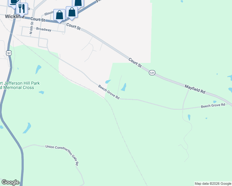 map of restaurants, bars, coffee shops, grocery stores, and more near 120-172 Dowdy Hill Road in Wickliffe