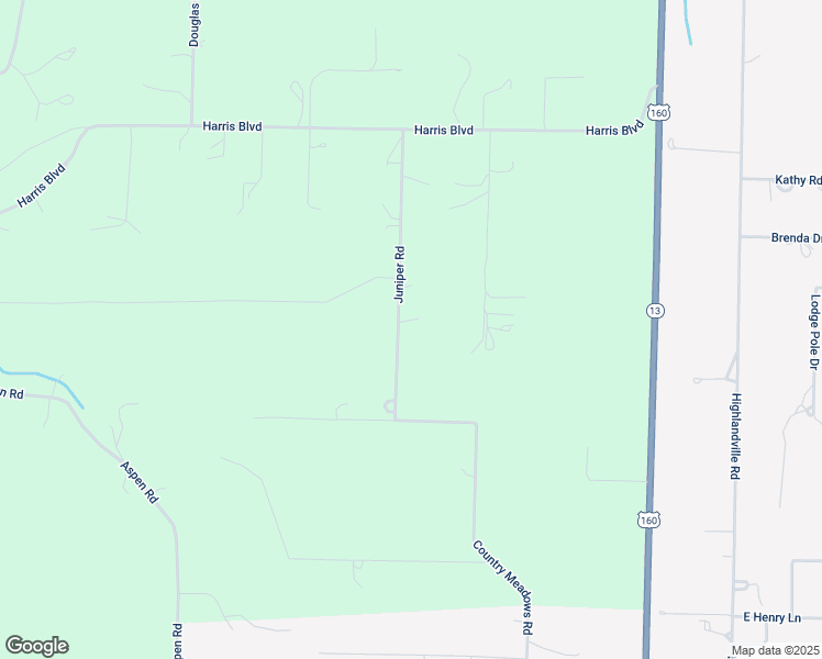 map of restaurants, bars, coffee shops, grocery stores, and more near 538 Juniper Road in Ozark