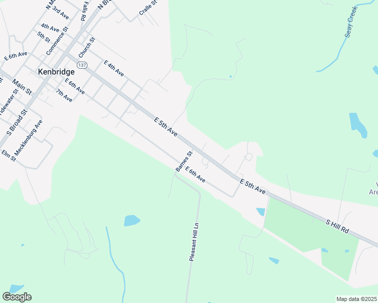 map of restaurants, bars, coffee shops, grocery stores, and more near 626 East 5th Avenue in Kenbridge
