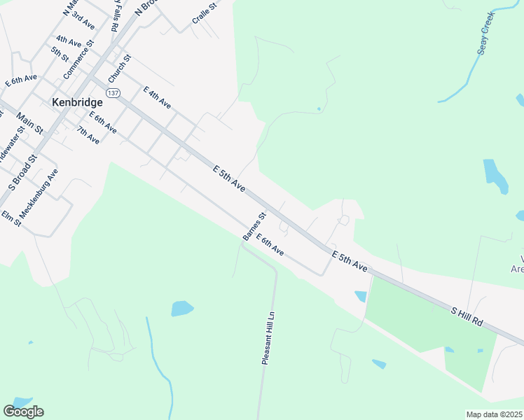 map of restaurants, bars, coffee shops, grocery stores, and more near 626 East 5th Avenue in Kenbridge
