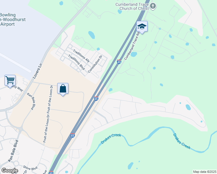 map of restaurants, bars, coffee shops, grocery stores, and more near 2010 Cumberland Trace Road in Bowling Green