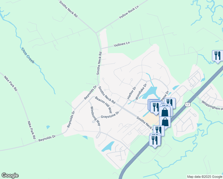 map of restaurants, bars, coffee shops, grocery stores, and more near 22311 Charthouse Lane in Carrollton