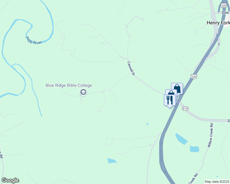 map of restaurants, bars, coffee shops, grocery stores, and more near Blue Ridge Court in Rocky Mount