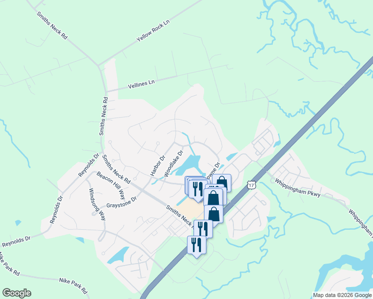 map of restaurants, bars, coffee shops, grocery stores, and more near 13314 Woodlake Drive in Carrollton