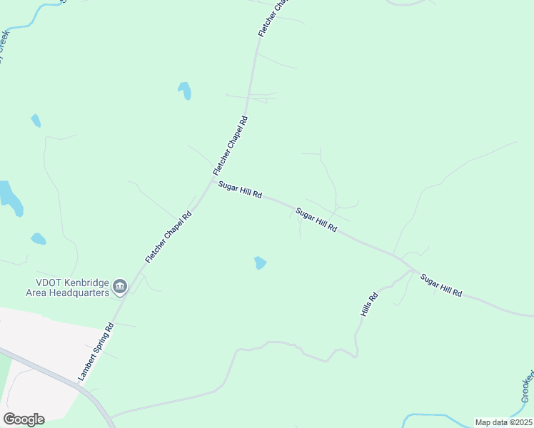 map of restaurants, bars, coffee shops, grocery stores, and more near 190 Sugar Hill Road in Kenbridge