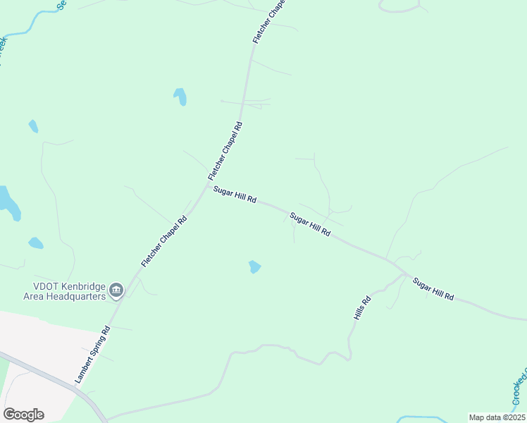 map of restaurants, bars, coffee shops, grocery stores, and more near 190 Sugar Hill Road in Kenbridge