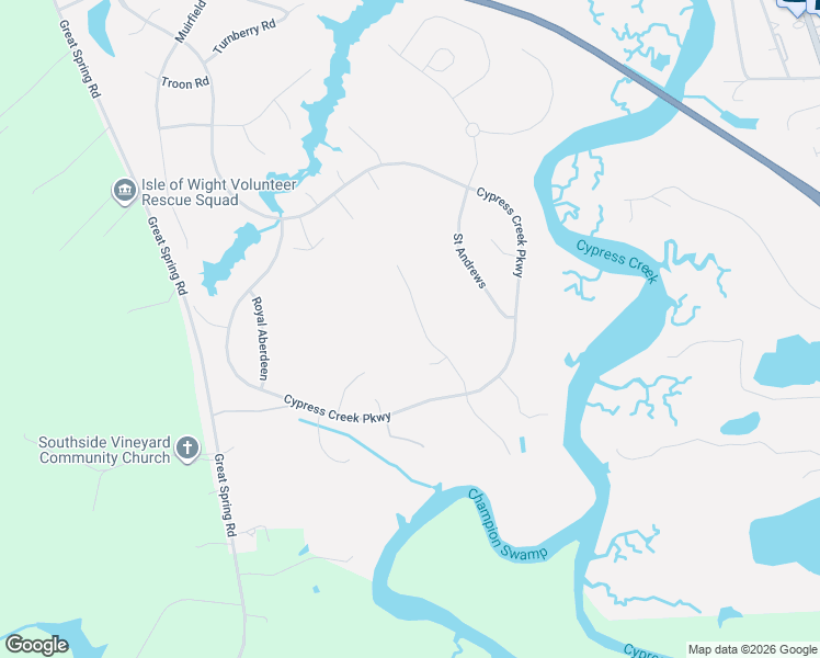map of restaurants, bars, coffee shops, grocery stores, and more near 213 Royal Birkdale in Smithfield