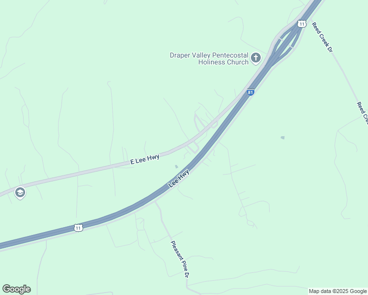 map of restaurants, bars, coffee shops, grocery stores, and more near 4791 East Lee Highway in Max Meadows