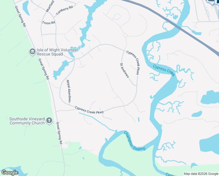 map of restaurants, bars, coffee shops, grocery stores, and more near 213 Royal Birkdale in Smithfield