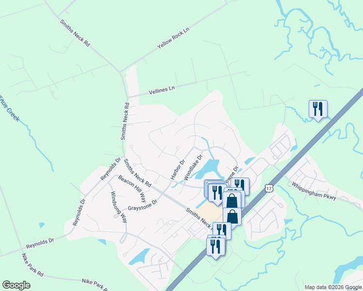 map of restaurants, bars, coffee shops, grocery stores, and more near 13214 Compass Way in Carrollton