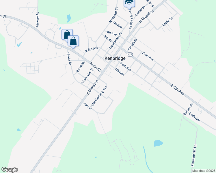 map of restaurants, bars, coffee shops, grocery stores, and more near 101 Mecklenburg Avenue in Kenbridge