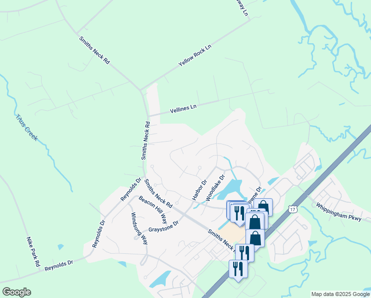 map of restaurants, bars, coffee shops, grocery stores, and more near 22235 Tradewinds Drive in Carrollton
