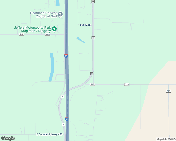 map of restaurants, bars, coffee shops, grocery stores, and more near Patsy Day Road in Scott County