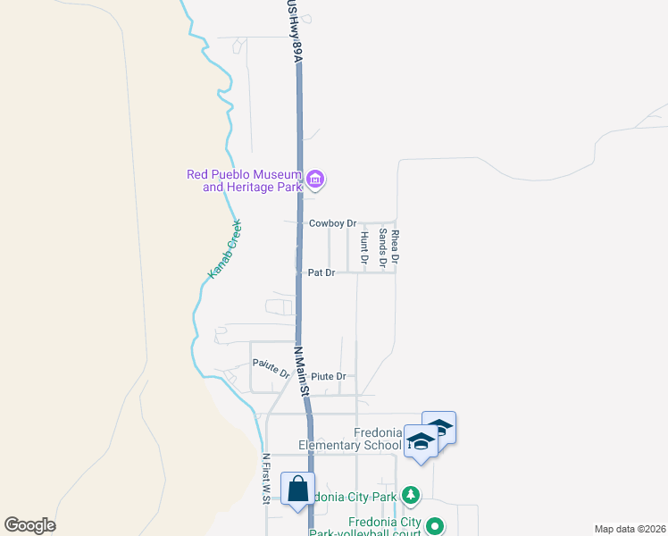 map of restaurants, bars, coffee shops, grocery stores, and more near 714 Nedra Drive in Fredonia