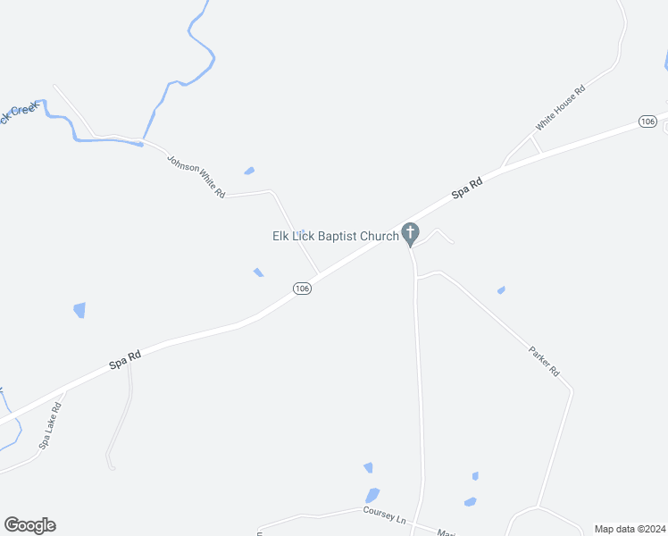 map of restaurants, bars, coffee shops, grocery stores, and more near Spa Road in Lewisburg