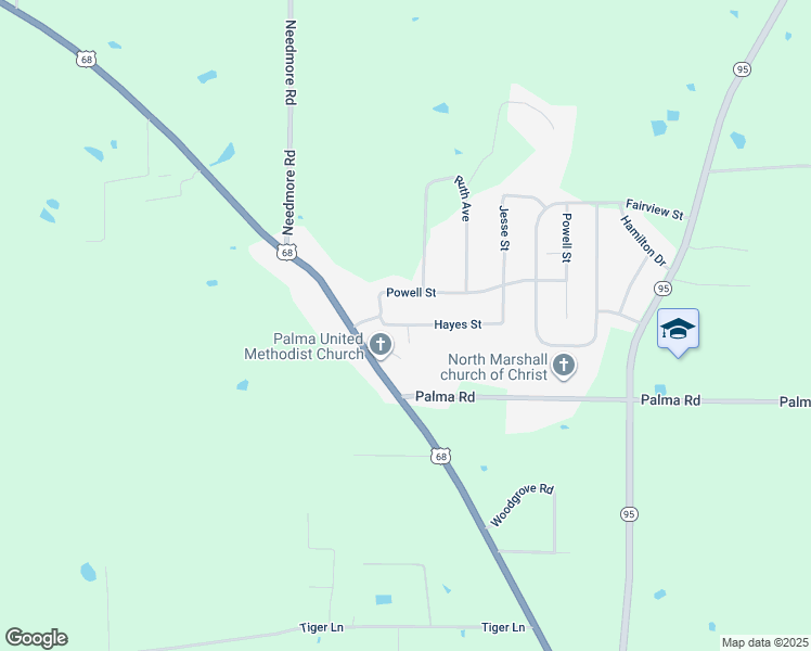 map of restaurants, bars, coffee shops, grocery stores, and more near 295 Hayes Street in Benton