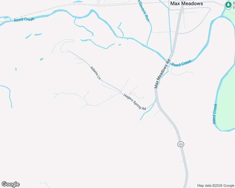 map of restaurants, bars, coffee shops, grocery stores, and more near Hagers Spring Road in Fort Chiswell