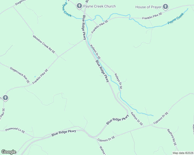 map of restaurants, bars, coffee shops, grocery stores, and more near 1512 Blue Ridge Parkway in Floyd