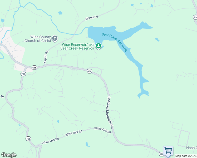 map of restaurants, bars, coffee shops, grocery stores, and more near 10162 Coeburn Mountain Road in Wise