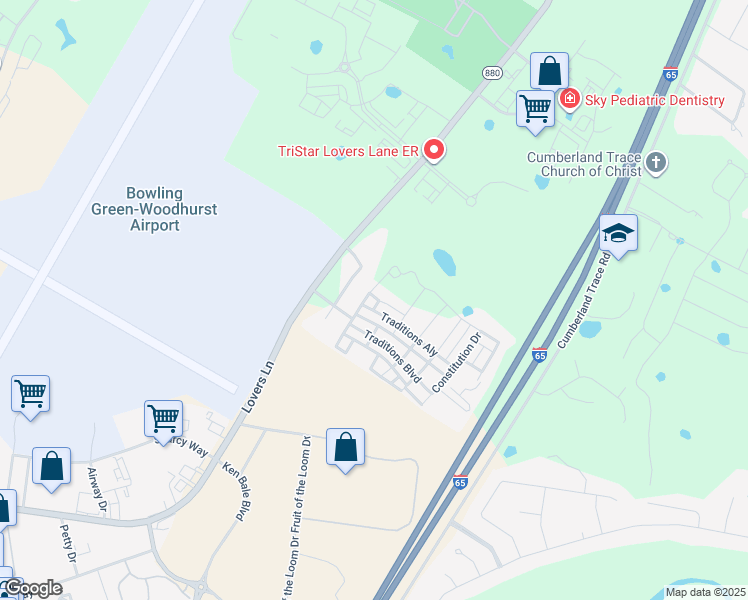 map of restaurants, bars, coffee shops, grocery stores, and more near 131 Washington Avenue in Bowling Green