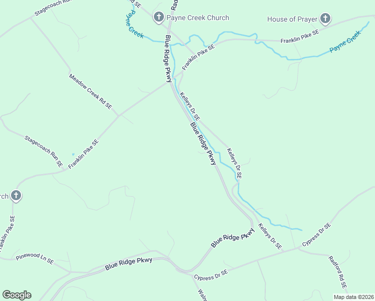 map of restaurants, bars, coffee shops, grocery stores, and more near 1512 Blue Ridge Parkway in Floyd
