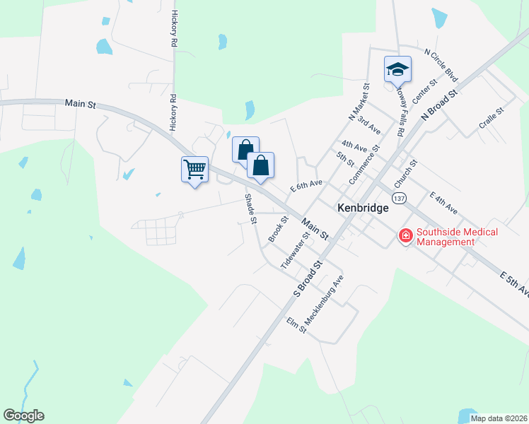 map of restaurants, bars, coffee shops, grocery stores, and more near 101-125 Park Avenue in Kenbridge